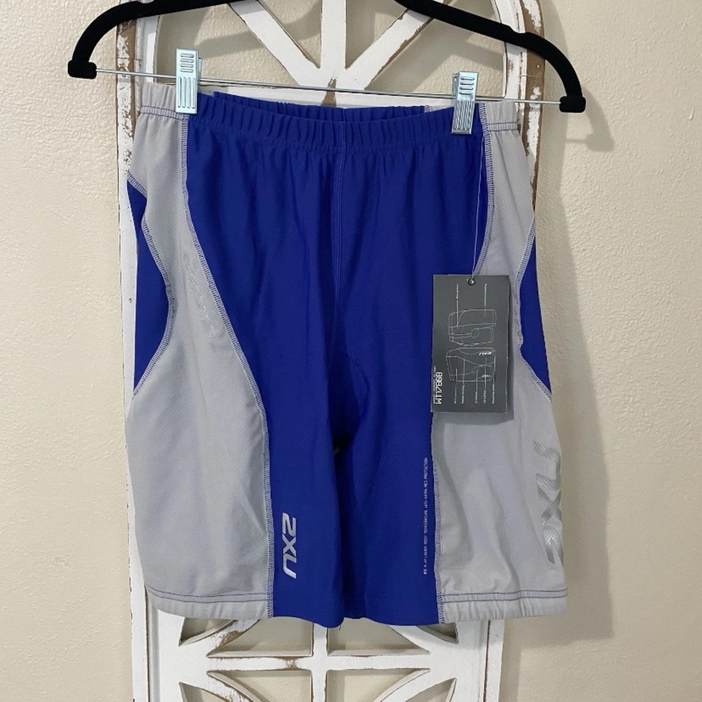 NWT 2XU womens xlarge ENDURANCE TRI SHORT PADDED TRIATHON ICE X WT1780B